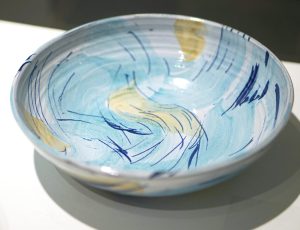 Wendy Jones ‘Behold the Sea Itself I’, Tin glazed earthenware, 22 x 22cm, £120