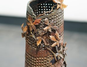 Hester Dennett ‘Rambling Bramble’, Stoneware/copperwork, 43 x 17 x 17cm, £1,800