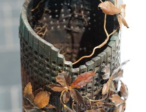 Hester Dennett ‘Rambling Bramble’, Stoneware/copperwork, 43 x 17 x 17cm, £1,800