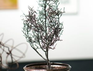 Hester Dennett 'Swaling Gorse', Copperwork with gorse smoked raku fired stoneware, 52 x 20 x 20cm, £1,800