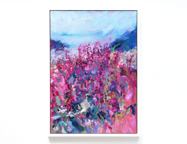 Sophie Fraser 'Nanquidno Foxgloves', Oil and oil pastel on board, 89 x 64cm, £1,200