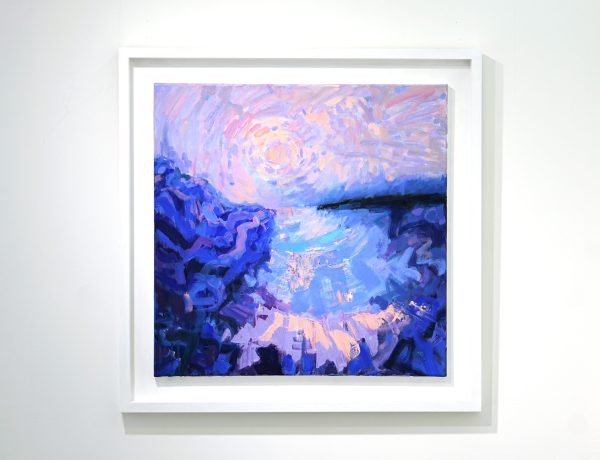 Sophie Fraser 'Solstice Light', Oil, oil pastel & graphite on canvas, 74 x 74cm, £1,100