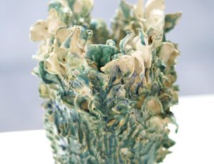 Mary Kaun English ‘Atlantic Surf’, Glazed Ceramic, 24 x 16cm, SOLD 