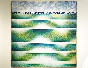 Noel Betowski ‘Liminal Landscape’, Acrylic on canvas, 106 x 106cm, £4,000