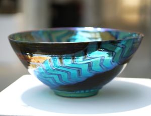 Sutton Taylor ‘Silver Blue Bowl’, Ceramic, 15 x 32cm, £950