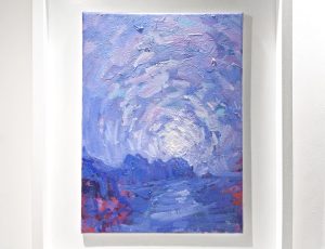 Sophie Fraser ‘Under a Logan Rock Moon’, Oil on canvas, 59 x 47cm, £680