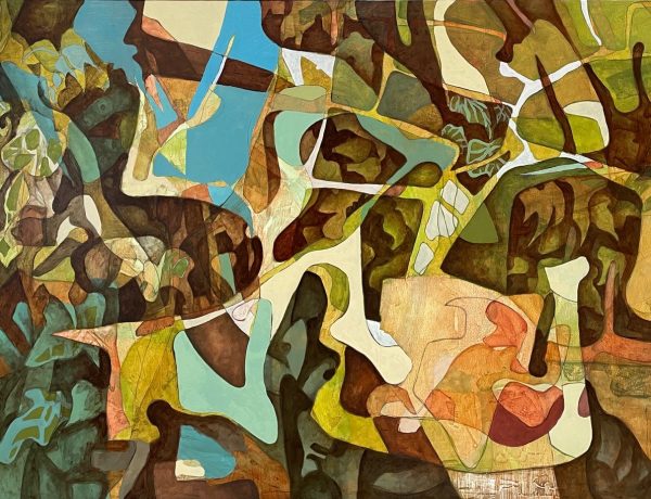 Jason Lilley ‘Three Buttons’, Oil on board, 96cm x 128cm, £8,000