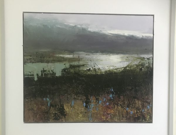 Jill Eisele 'Bluebells Reaching for the Light', Oil on canvas, 81 x 72cm, £1,800
