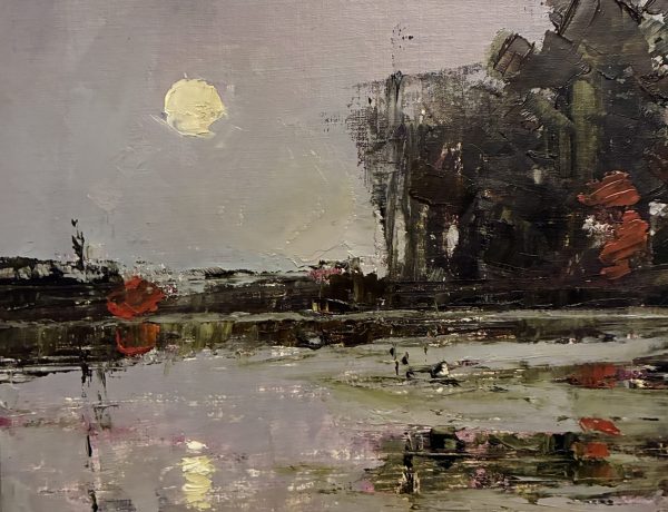 Jill Eisele 'Still Waters', Oil on board, 39 x 39cm, £900