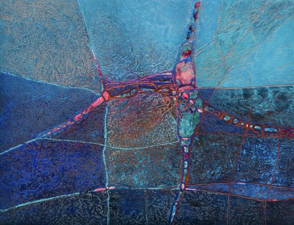 Stephanie Sandercock ‘Echoes Beneath The Surface’, Acrylic & mica, 60 x 80cm, £2,000