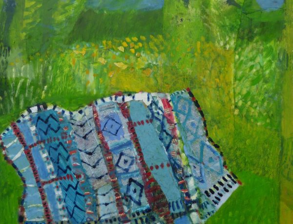 Tamsyn Williams 'Heather's Rug', Mixed media, 77 x 78cm, £1,800