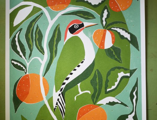Flora Forshall ‘Woodpecker’, (Unframed), Screenprint, 65.8 x 50.2cm, £350