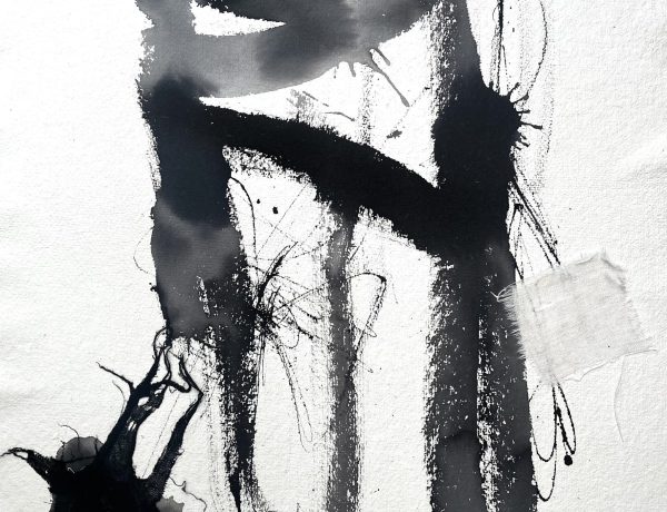 Imogen Rorke, Ink, cotton thread and linen on cotton rag paper Imogen Rorke, Ink, cotton thread and linen on cotton rag paper