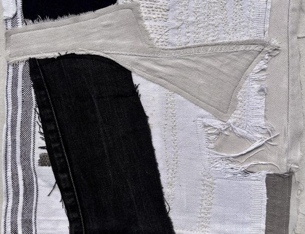 Imogen Rorke, Linen, oil and cotton thread on canvas Imogen Rorke, Linen, oil and cotton thread on canvas